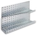 Alligatorboard Alligator Board ALGSHELF3x16GALV 3 in. L x 16 in. W Metal Pegboard Shelves - Pack of 2 ALGSHELF3x16GALV